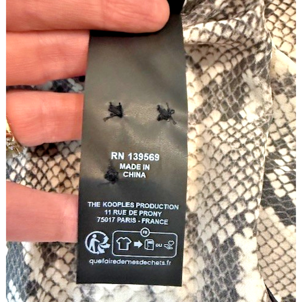The Kooples Snakeskin Print Python Long Sleeve Si… - image 16